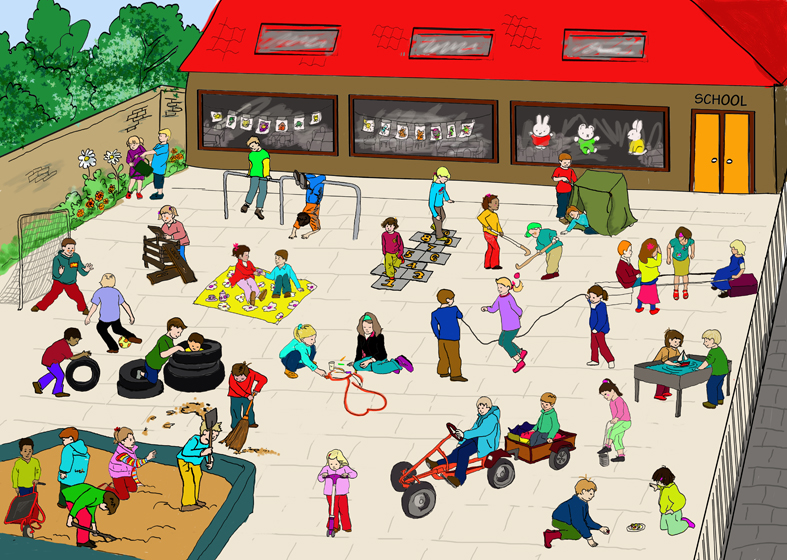 Flirten op het schoolplein