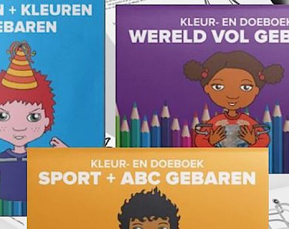 Nieuwe kleur- en doeboeken vol gebaren