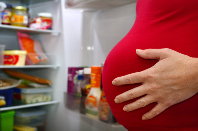 Zwanger canstockphoto20647162 zwangerre vrouw, eten, boodschappen