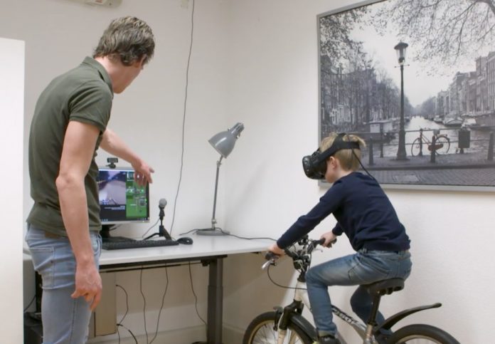 VR bril fietsen